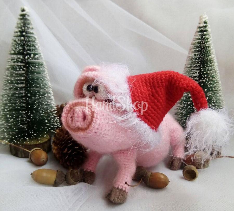 Игрушка мягкая свинка розовая