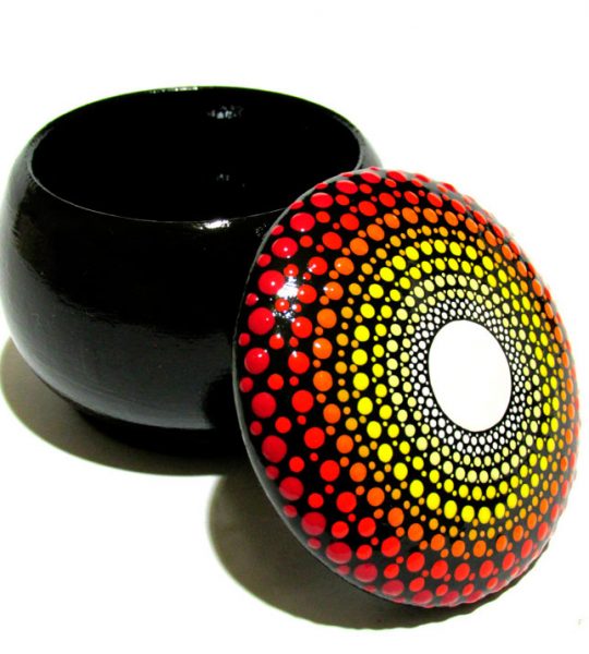 Деревянная шкатулка своими руками круглая мандала роспись