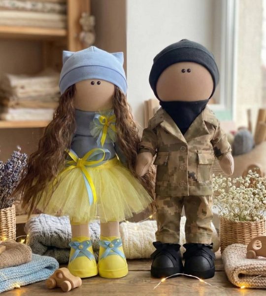 Авторські текстильні ляльки ручної роботи пара Ukraine