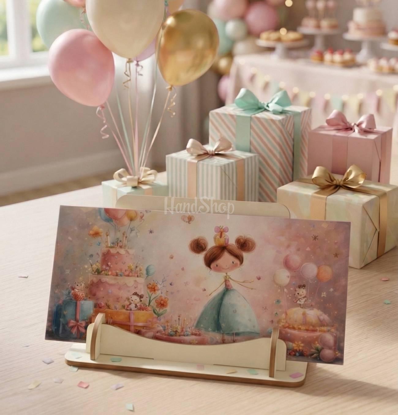 Дитячий конверт для грошей для дівчинки на день народження Дитячий конверт для грошей для дівчинки на день народження