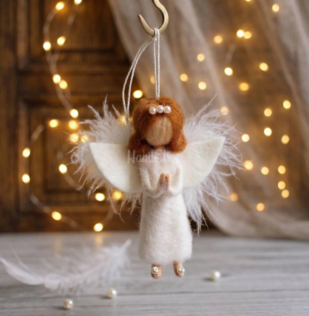 Янгол лялька рижий на ниточці підвіска сувенір Янгол лялька рижий на ниточці підвіска сувенір