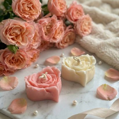 Набір свічок сердечок квіток троянд валентинок, 2 шт