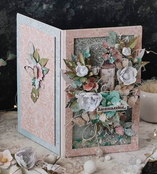 Объемная открытка конверт для денег