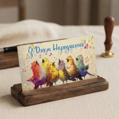 Вітальний конверт для грошей день народження пташки