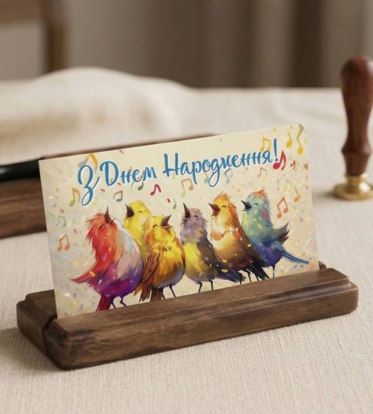 Вітальний конверт для грошей день народження пташки