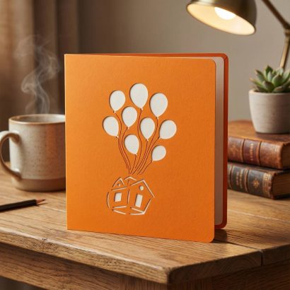 Об’ємна дитяча листівка будиночок на дереві скрапбукінг 3d