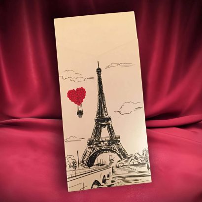 Романтична вітальна листівка Ейфелева вежа Paris