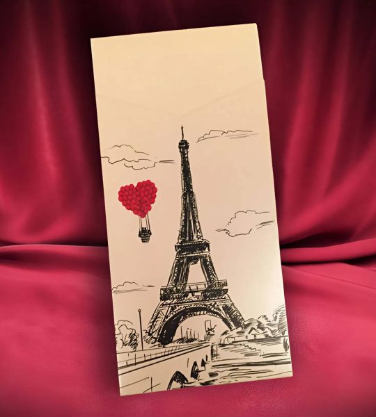 Романтична вітальна листівка Ейфелева вежа Paris