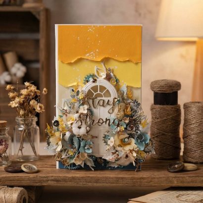 Об’ємна авторська листівка/конверт дім день народження