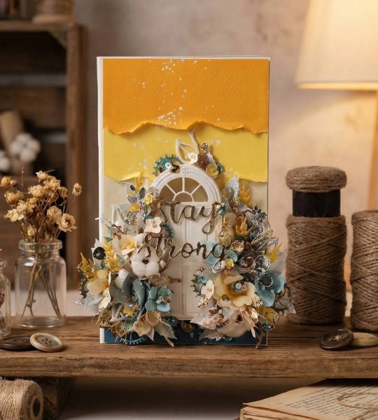 Об’ємна авторська листівка/конверт дім день народження