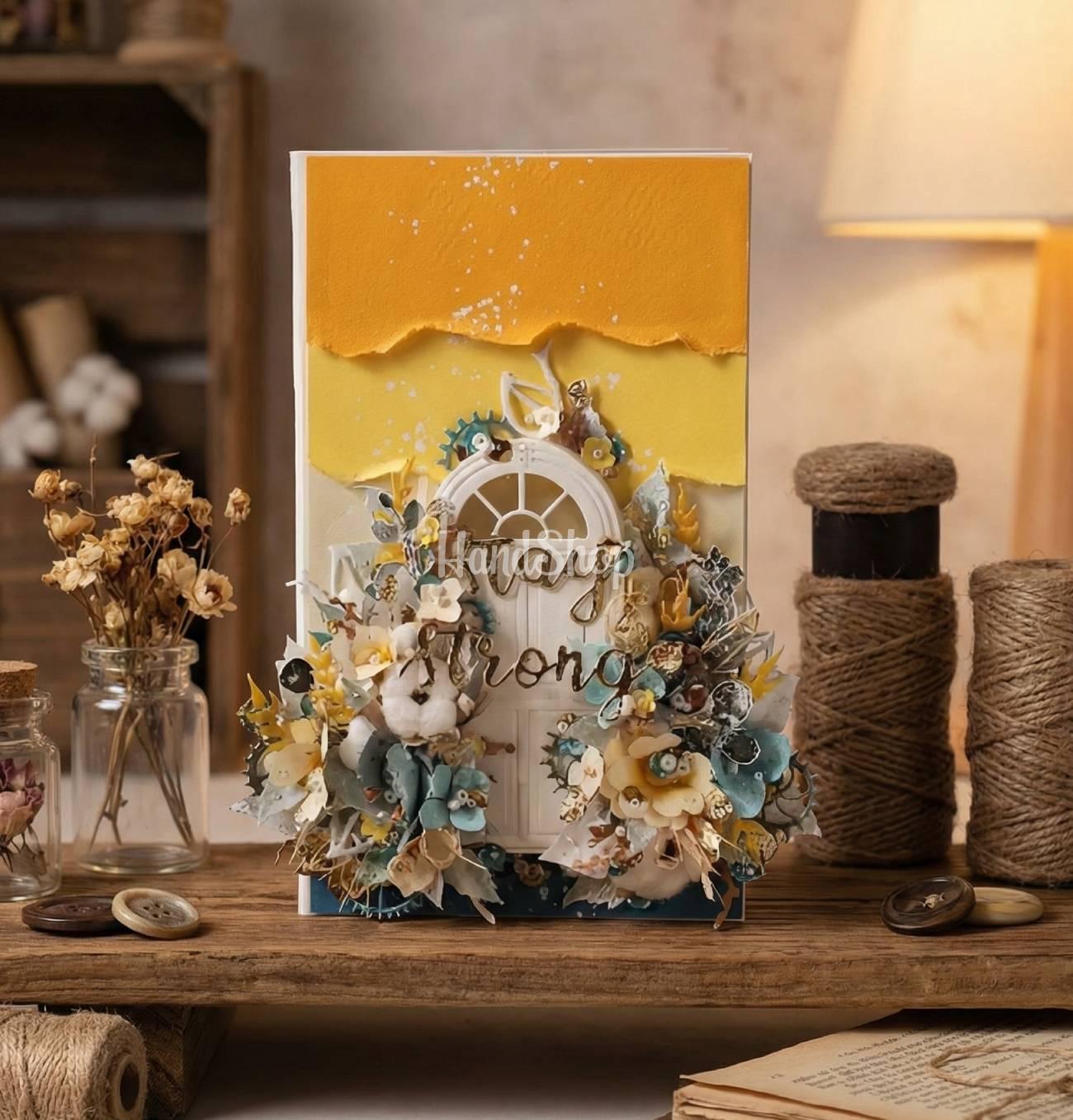 Об’ємна авторська листівка/конверт дім день народження Об’ємна авторська листівка/конверт дім день народження