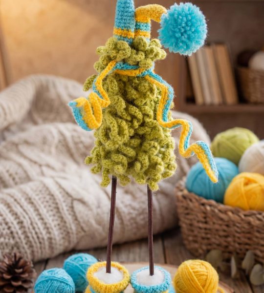 В'язані ялинки новорічні сувеніри пара Ukraine 2026