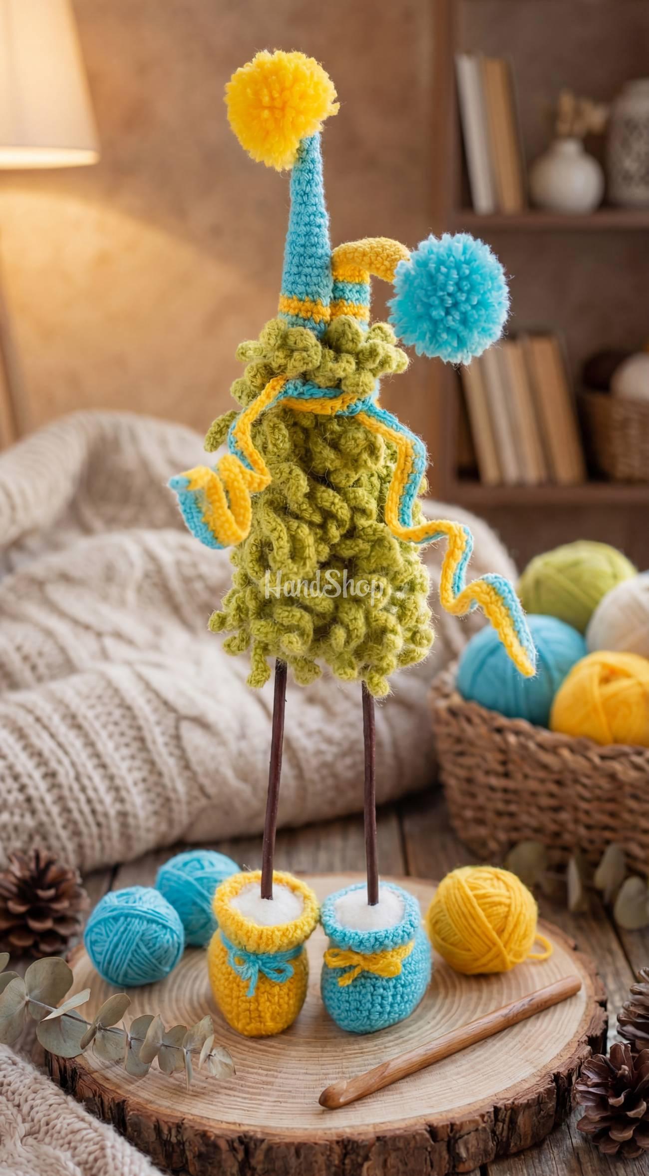 В'язані ялинки новорічні сувеніри пара Ukraine 2026 В'язані ялинки новорічні сувеніри пара Ukraine 2026