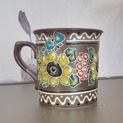 Керамічна сувенірна чашка українські соняшники, калина