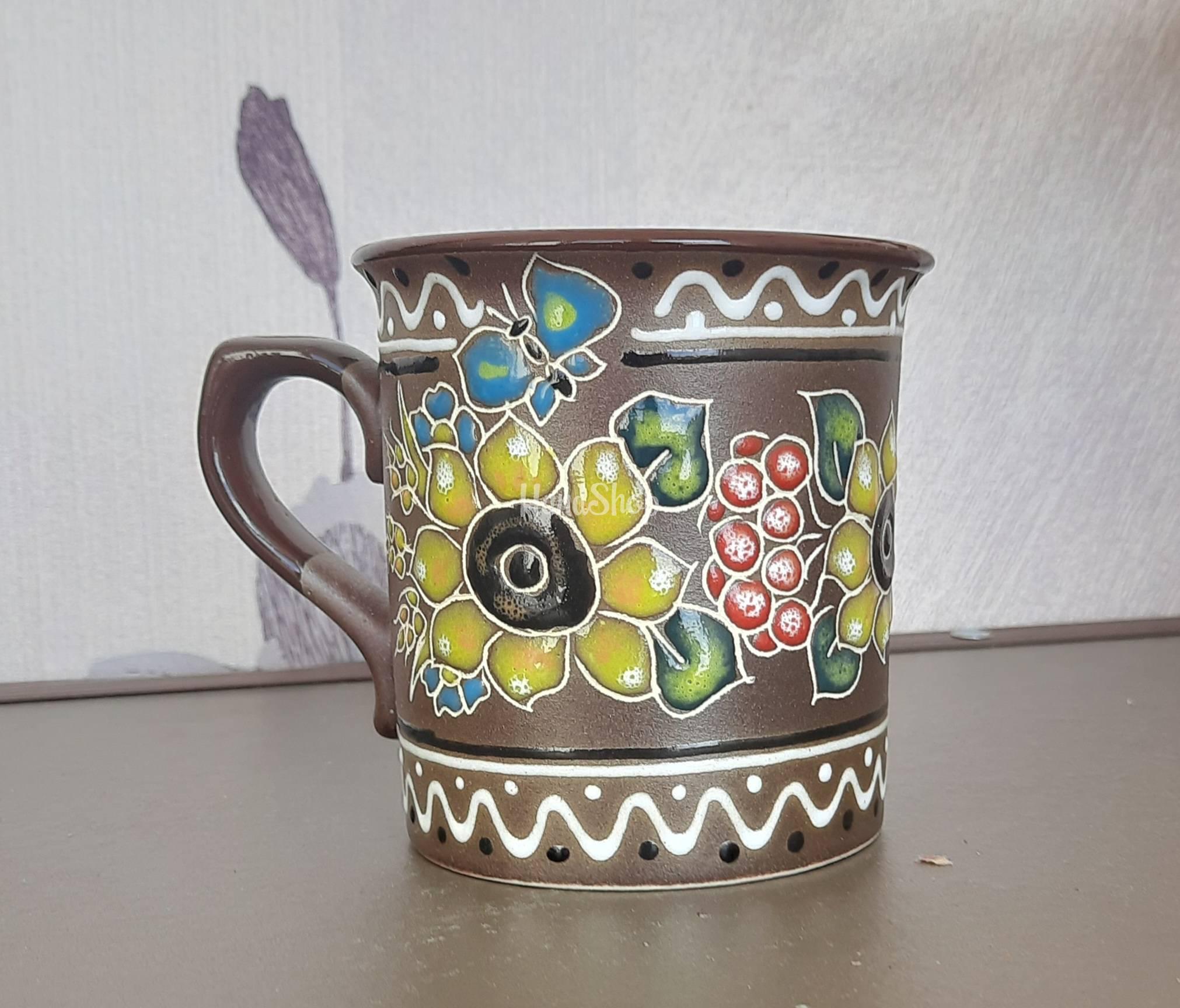 Керамічна сувенірна чашка українські соняшники, калина Керамічна сувенірна чашка українські соняшники, калина