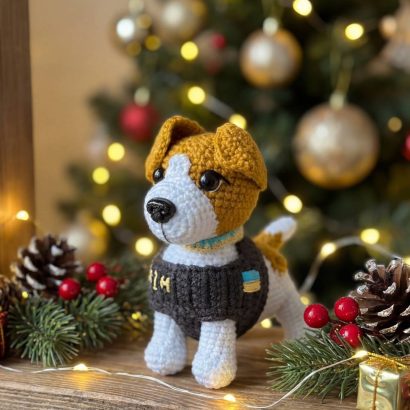 Маленька м’яка іграшка символ України пес Патрон 2026