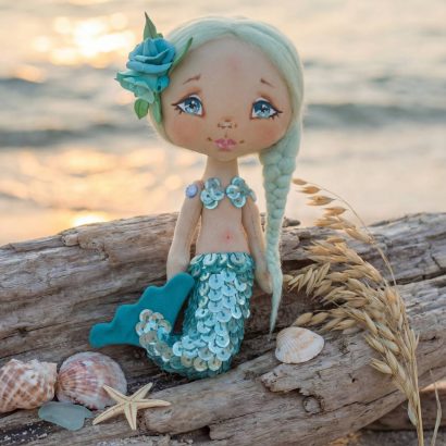 Інтер’єрна маленька лялька ігрова казкова русалка