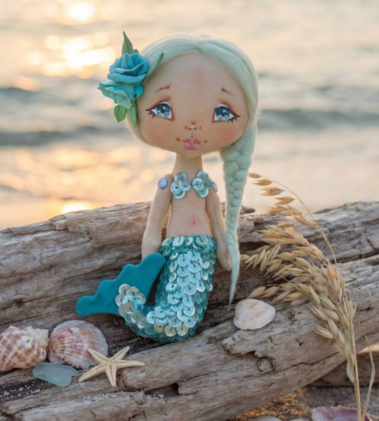 Інтер’єрна маленька лялька ігрова казкова русалка