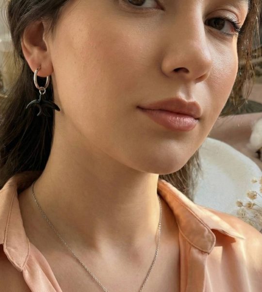 Набір прикрас сережки та кулон ластівки з полімерної глини