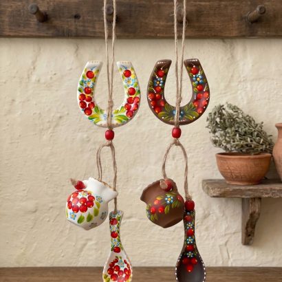 Керамічна підвіска підкова з петриківським розписом (на вибір!)