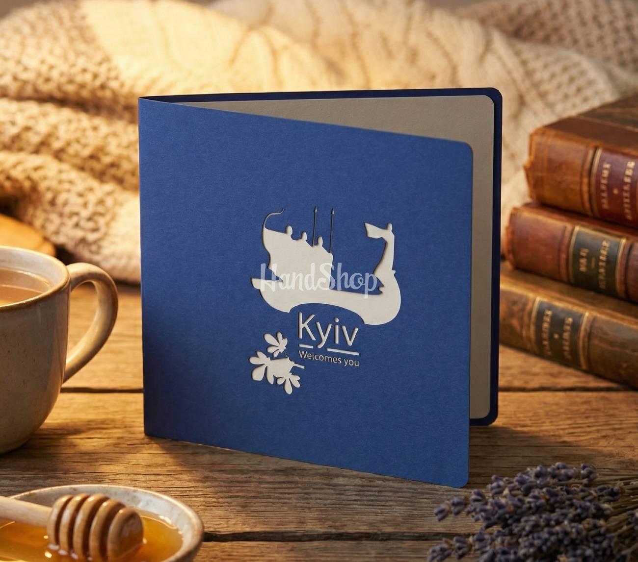 3d листівка сувенір мініатюра пам'ятник засновникам Києва 3d листівка сувенір мініатюра пам'ятник засновникам Києва