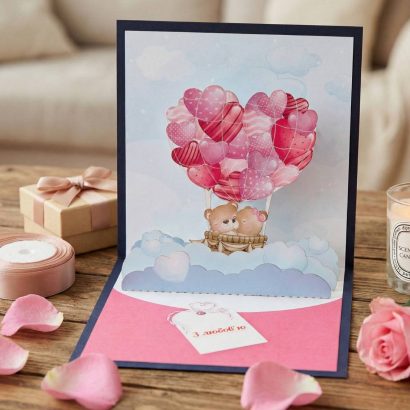 3d валентинка об’ємна листівка закохана пара ведмедиків 2026