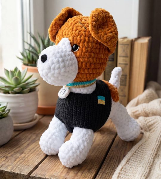 Авторська м'яка іграшка пес Патрон символ України 2026