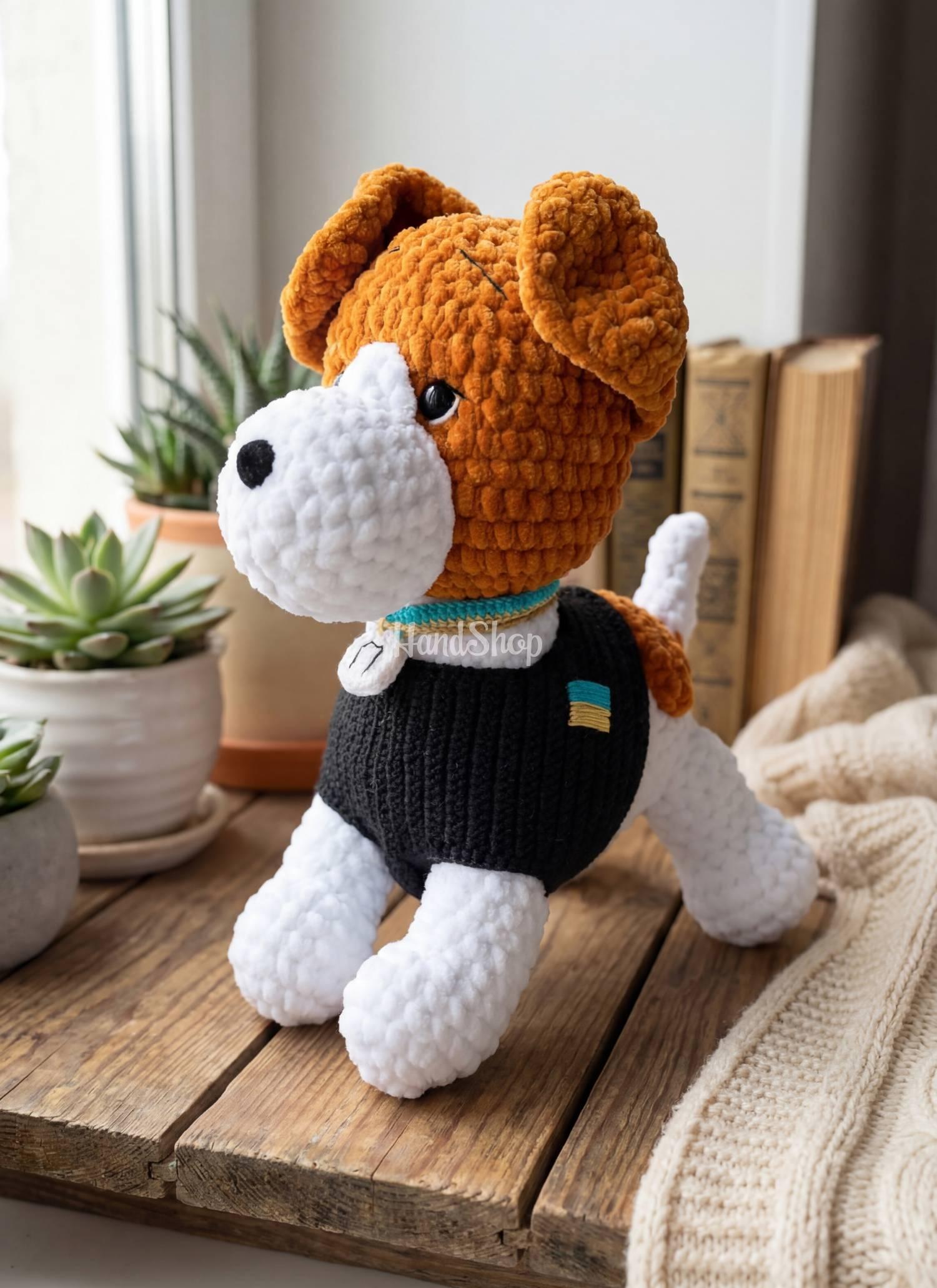 Авторська м'яка іграшка пес Патрон символ України 2026 Авторська м'яка іграшка пес Патрон символ України 2026