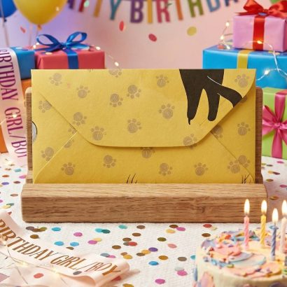 Красивий конверт для грошей котик день народження