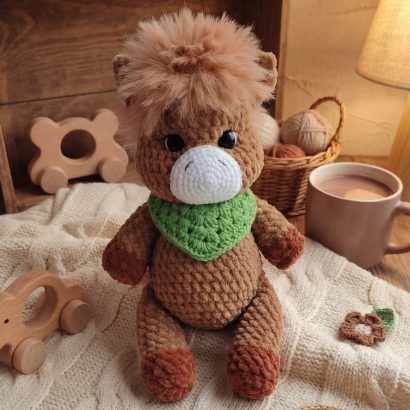 Новорічна іграшка коник символ 2026 року сувенір