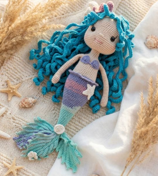 Велика ігрова іграшка лялька морська русалонька сувенірна