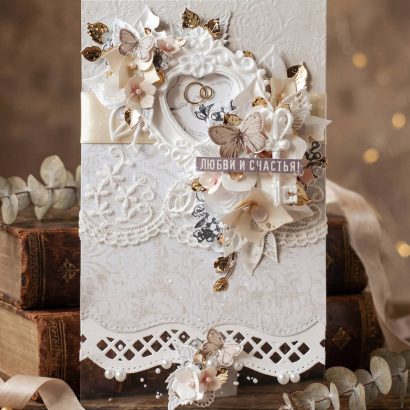 Авторський конверт для грошей весільна листівка сердце