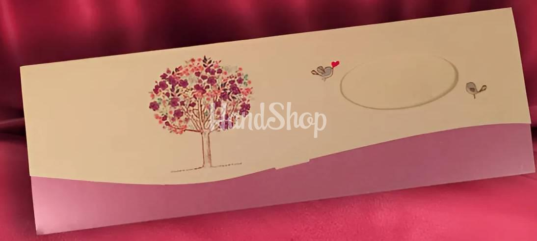 Конверт для грошей листівка романтичні пташечки дерево Конверт для грошей листівка романтичні пташечки дерево