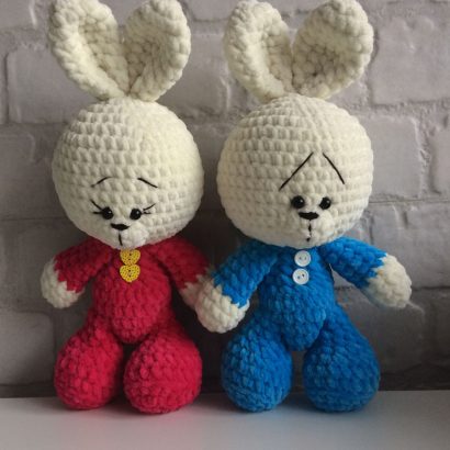 Пара зайки мягкая игрушка своими руками