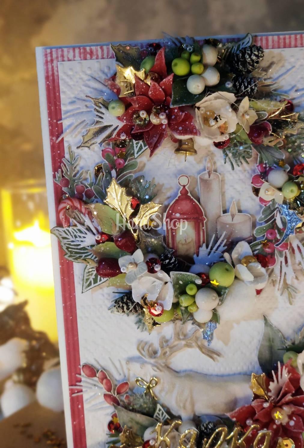 Святкова різдвяна листівка з новим 2025 зимова казка Святкова різдвяна листівка з новим 2025 зимова казка