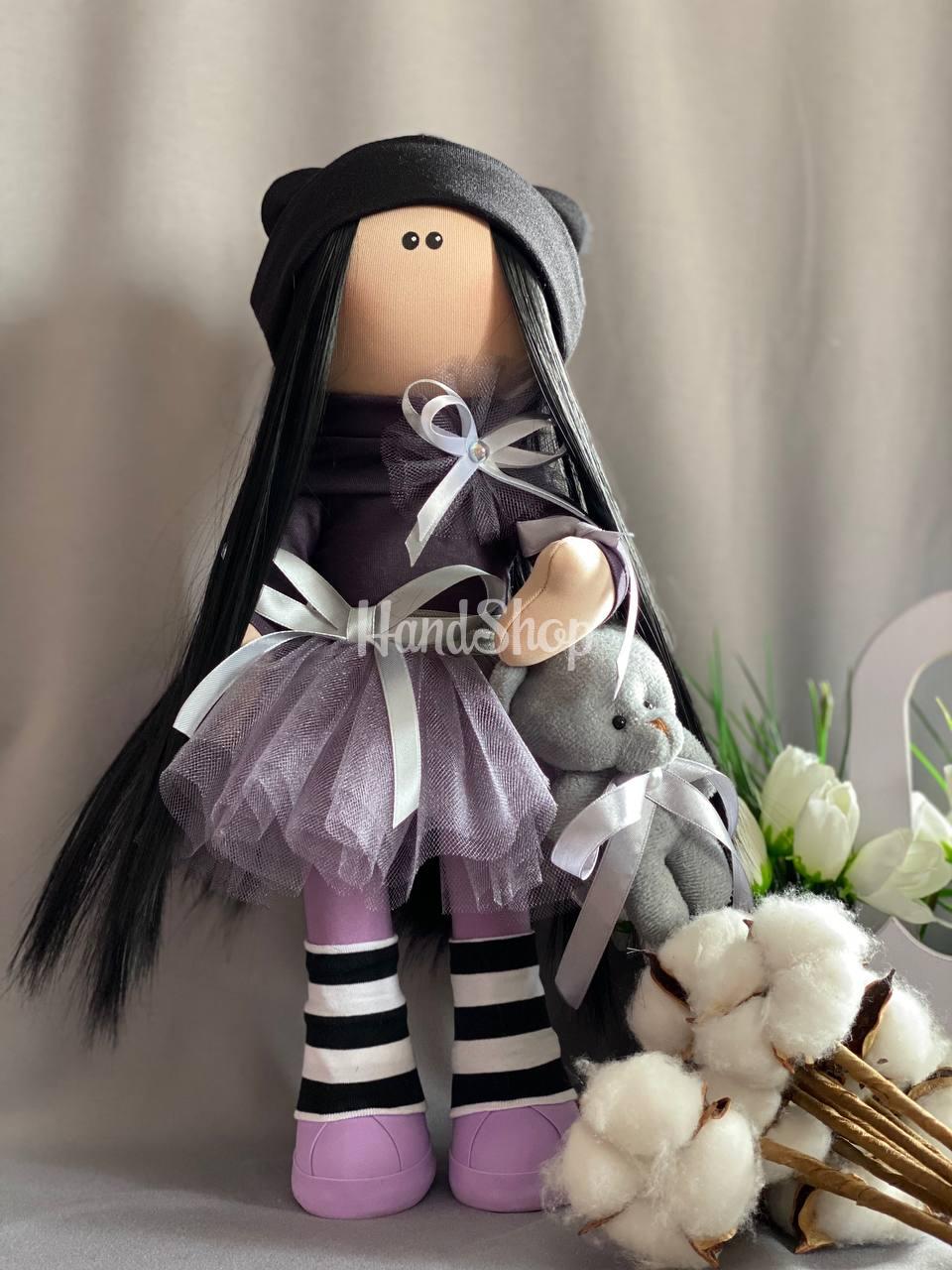 Авторська лялька тільда з серіалу Wednesday Addams Авторська лялька тільда з серіалу Wednesday Addams