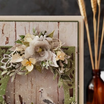 Об'ємна жіноча листівка конверт для грошей квіти