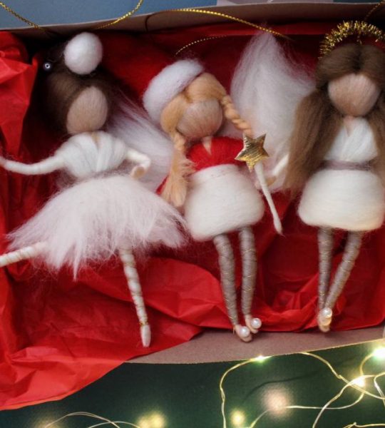 Новогодняя игрушка кукла подвеска балерина