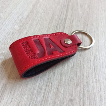 Сувенир подарок брелок для ключей орнамент Україна кожа