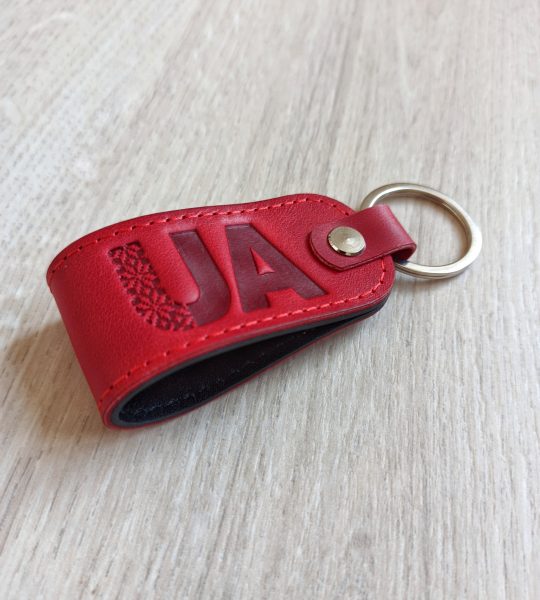 Сувенир подарок брелок для ключей орнамент Україна кожа