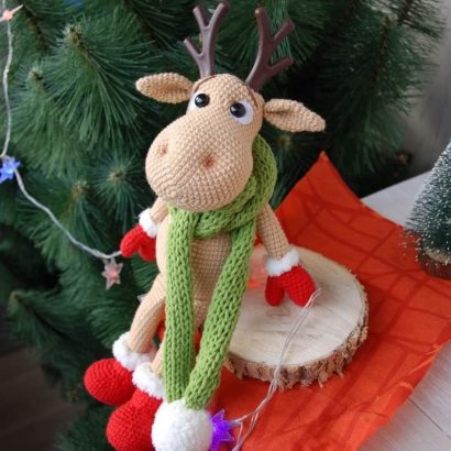 Новорічна іграшка олень Рудольф 2023 на Різдво