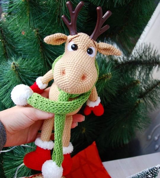 Новорічна іграшка олень Рудольф 2023 на Різдво