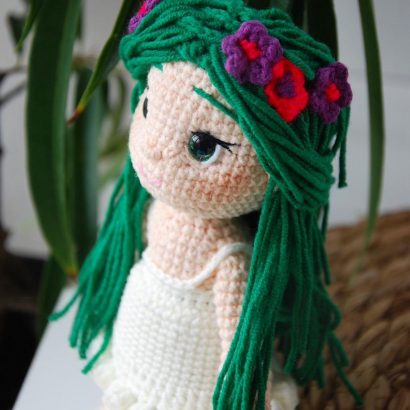 В'язана іграшка лялька лісова Мавка україночка