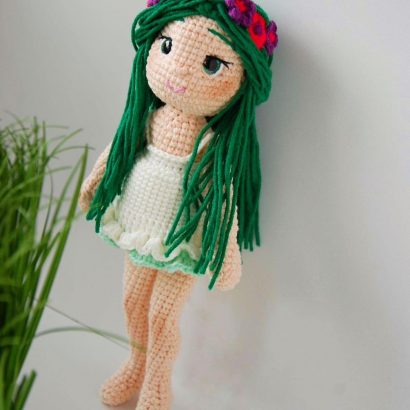 В'язана іграшка лялька лісова Мавка україночка