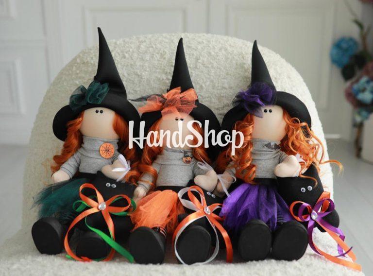 Интерьерная кукла тильда рыжая ведьма Halloween 2026 — фото 7
