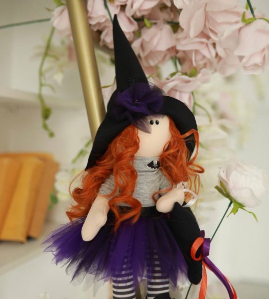Велика авторська інтер'єрна лялька оберіг відьма