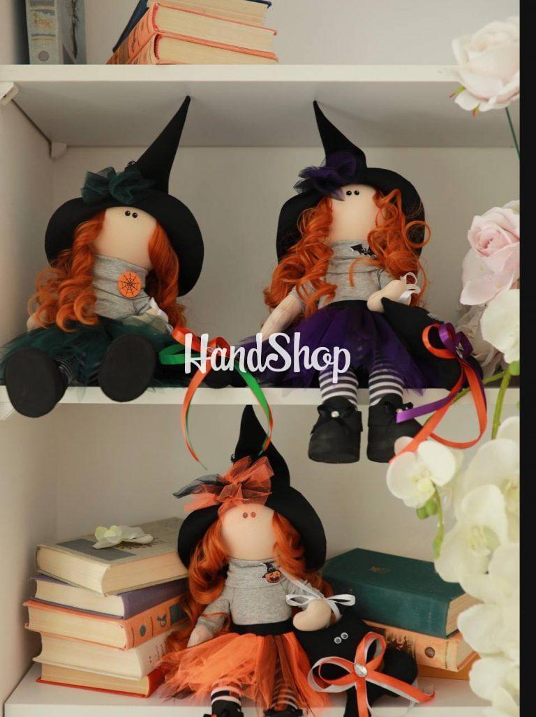 Авторская интерьерная кукла кукла оберег ведьма halloween — фото 6