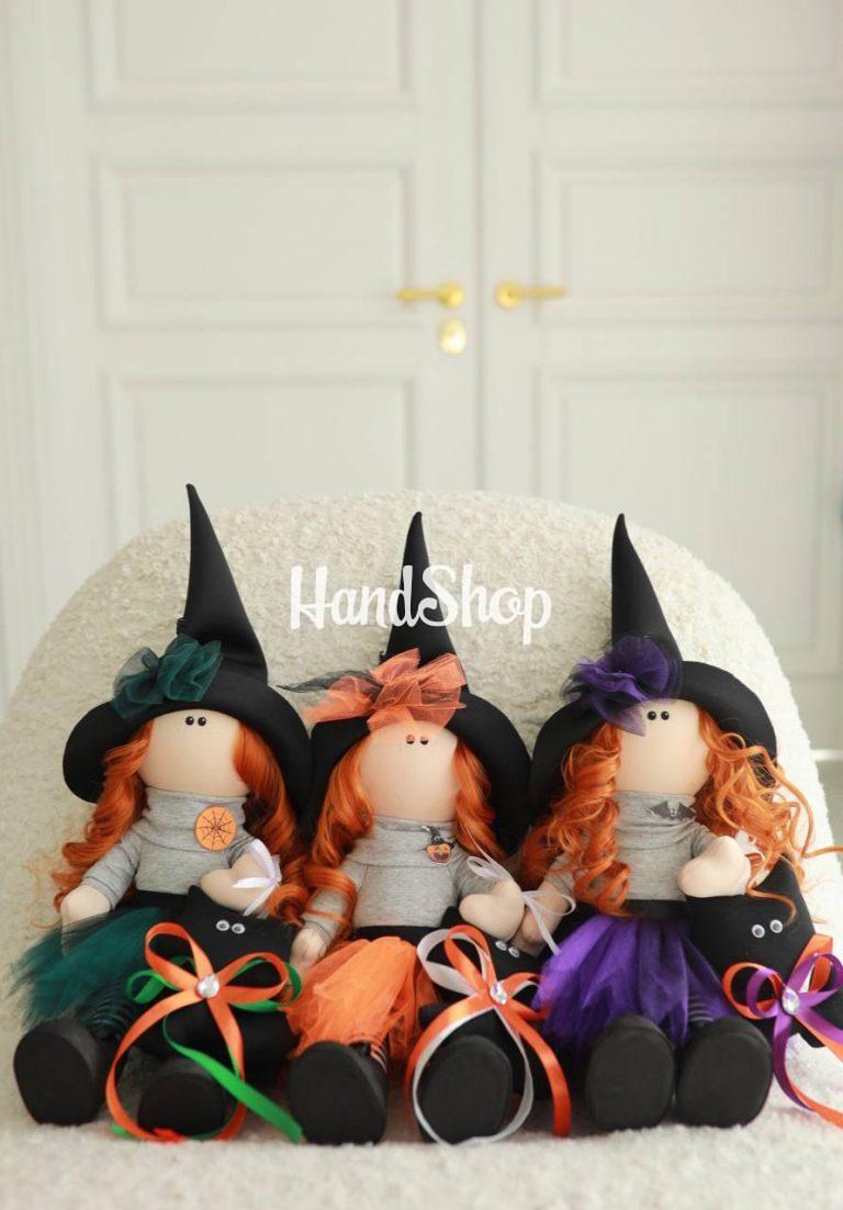 Авторская интерьерная кукла кукла оберег ведьма halloween — фото 5