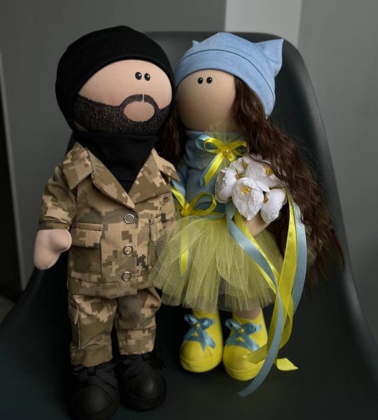 Авторські ляльки військовий та україночка пара Ukraine