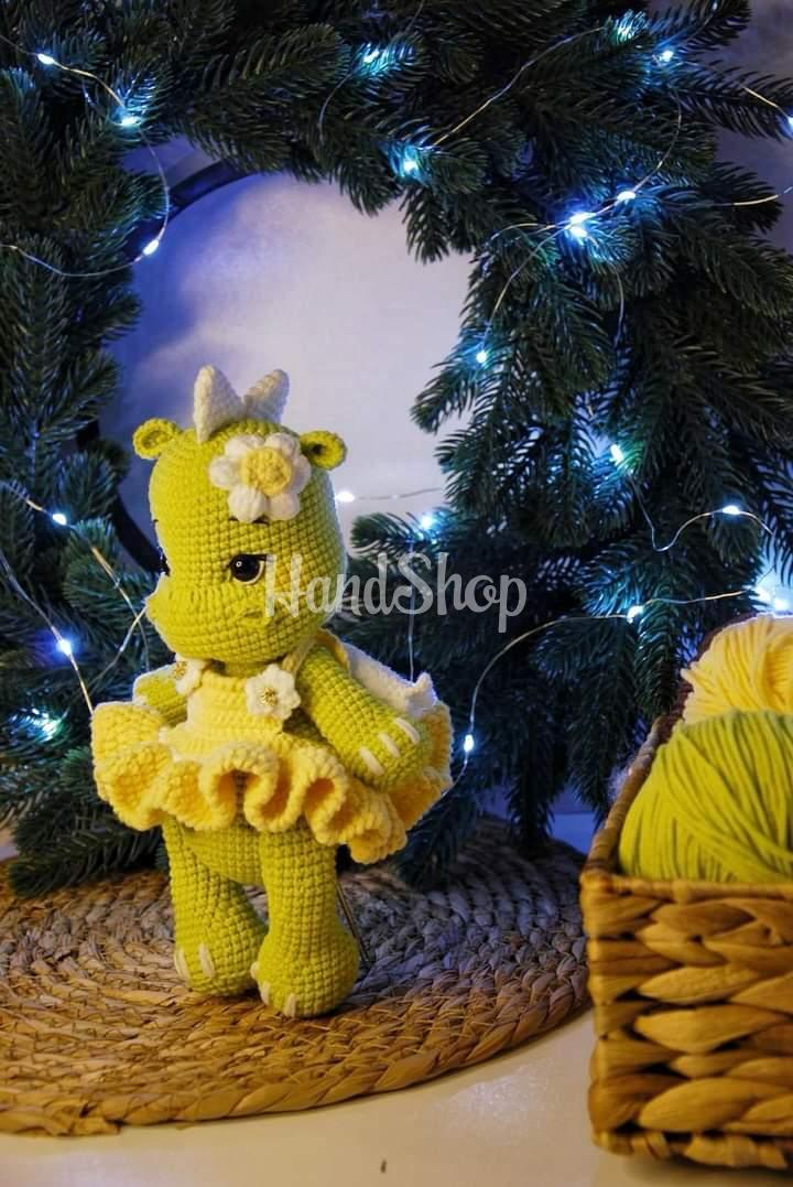 Новорічна пара іграшки в’язані зелені дракончки символ 2024 року Новорічна пара іграшки в’язані зелені дракончки символ 2024 року